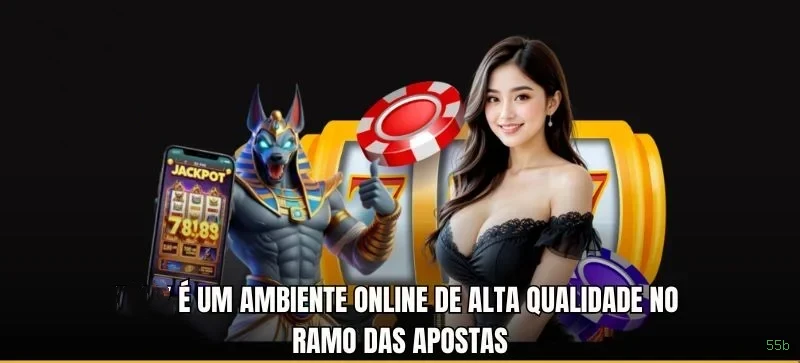 Imagem promocional do cassino online da 55b mostrando jogos ao vivo